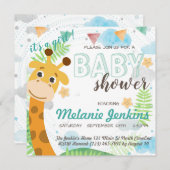 Giraffe mooi helder Baby shower Kaart (Voorkant / Achterkant)