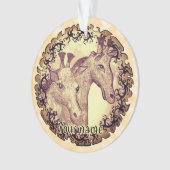 Giraffe Moon Ornament (voorkant)