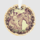 Giraffe Moon Ornament (voorkant)