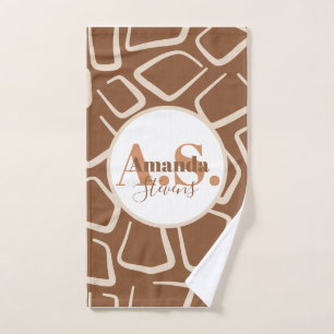 Giraffe Motif Monogramme Pickleball Serviette