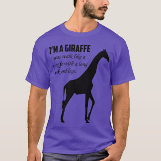 Giraffe muziekjongen t-shirt