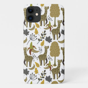 Giraffe naadloos gele patroon iPhone 11 hoesje