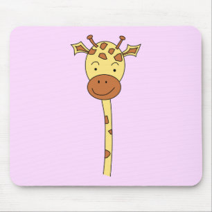 Giraffe naar voren gericht. Cartoon. Muismat