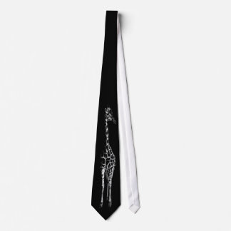 Giraffe Necktie in Black Stropdas