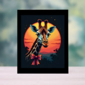 Giraffe nek als een rollercoaster Run Funny Retro Acryl Bord (Neutraal)