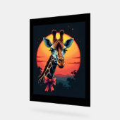 Giraffe nek als een rollercoaster Run Funny Retro Acryl Bord (Hoek)