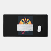 Giraffe nek als een rollercoaster Run Funny Retro Bureaumat (Keyboard & Muis)