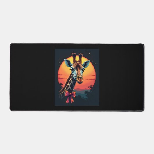 Giraffe nek als een rollercoaster Run Funny Retro Bureaumat (Voorkant)