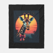 Giraffe nek als een rollercoaster Run Funny Retro Fleece Deken (Voorkant)