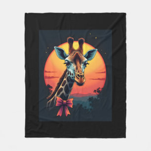 Giraffe nek als een rollercoaster Run Funny Retro Fleece Deken