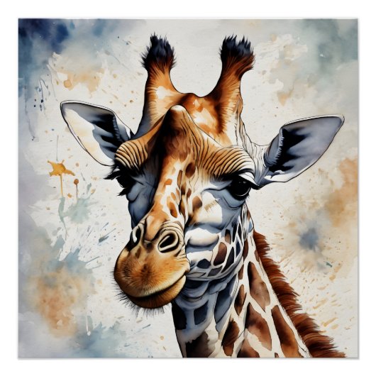 Giraffe no 2 Poster brillant (Devant)