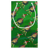 Giraffe Noël Petit sac cadeau (Dos)