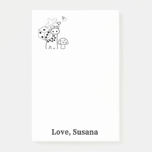 Giraffe-notities Kleurrijke Post-it-notitie Post-it® Notes (Voorkant)