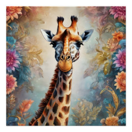 Giraffe nr. 11 Glanzend Poster Perfect Poster