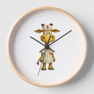Giraffe Nurse Cartoon – Whimsical Healthcare Hero