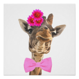 Giraffe oerwoud afrikaanse wilde dierenkwekerij perfect poster