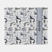 Giraffe Oerwoud Fleece Blanket (Voorkant (Horizontaal))