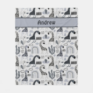 Giraffe Oerwoud Fleece Blanket Deken