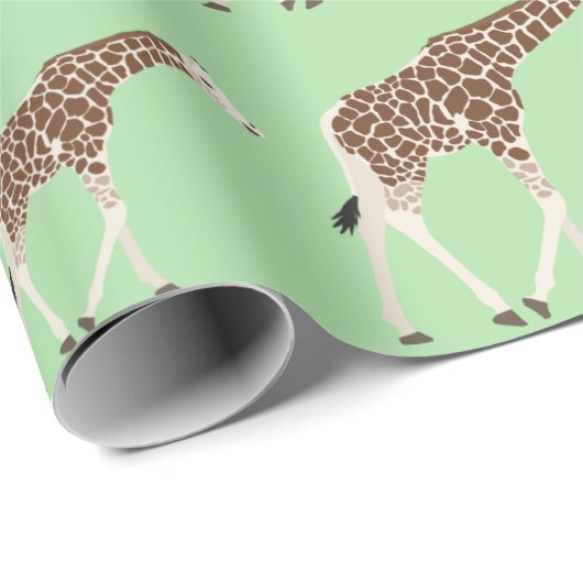 Giraffe Oerwoud Safari Animal Cadeaupapier (Rol Hoek)