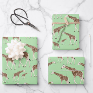 Giraffe Oerwoud Safari Animal Inpakpapier Vel