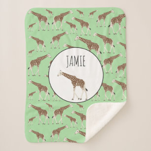 Giraffe Oerwoud Safari Animal Sherpa Deken