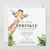 Giraffe Oerwoud Safari Het is een Baby Sprinkle Kaart (Voorkant)
