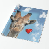 Giraffe ompakken papier (Uitgerold)