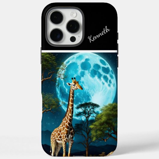Giraffe onder maanlicht Case-Mate iPhone case (Achterkant)
