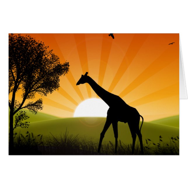 Giraffe onderweg (Voorkant Horizontaal)