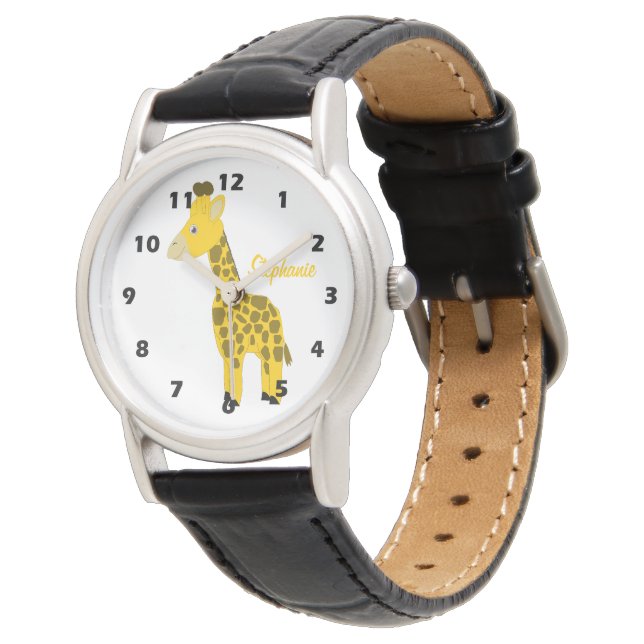 Giraffe Ontwerp Horloge (Gekanteld)