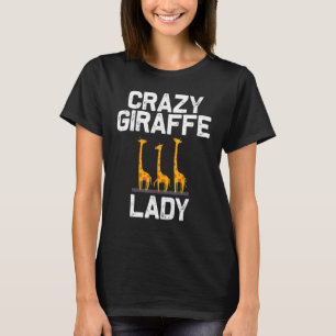 Giraffe-ontwerpen voor vrouwen Moeder Safari Wilde T-shirt