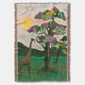 Giraffe op de Planes van Afrika Deken (Voorkant Verticaal)