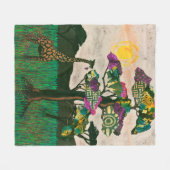 Giraffe op de Planes van Afrika Fleece Deken (Voorkant (Horizontaal))