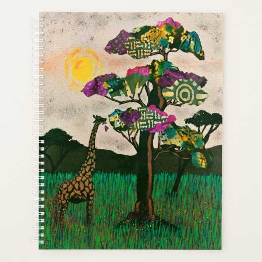 Giraffe op de Planes van Afrika Planner (Voorkant)