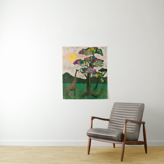 Giraffe op de Planes van Afrika Wandkleed (In situ)