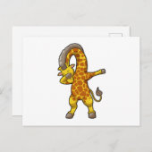 Giraffe op Hip Hop Dance Dab Briefkaart (Voorkant / Achterkant)