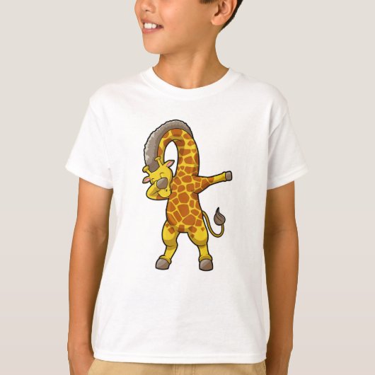 Giraffe op Hip Hop Dance Dab T-shirt (Voorkant)