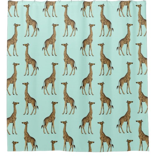 Giraffe op Parade Douchegordijn (Voorkant)