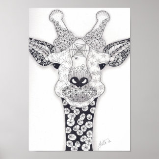 Giraffe op volledige grootte poster