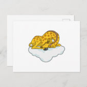 Giraffe op wolken briefkaart (Voorkant / Achterkant)