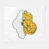Giraffe op wolken fleece deken (Voorkant (Horizontaal))