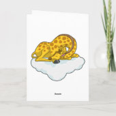 Giraffe op wolken kaart (Achterkant)