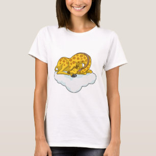 Giraffe op wolken t-shirt