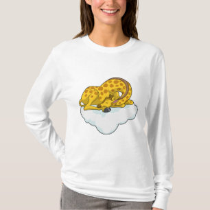 Giraffe op wolken t-shirt