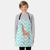 Giraffe op zigzag chevron. schort (Gedragen)