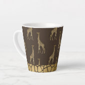 Giraffe Or Élégant Chic Élégant Petite Mug Latte (Angle gauche)