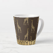 Giraffe Or Élégant Chic Élégant Petite Mug Latte (Angle droit)