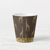 Giraffe Or Élégant Chic Élégant Petite Mug Latte (Devant)