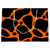 Giraffe orange et noire Motif Grand sac cadeau (Devant)