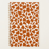 Giraffe Orange Print Notebook Planner  (Voorkant)